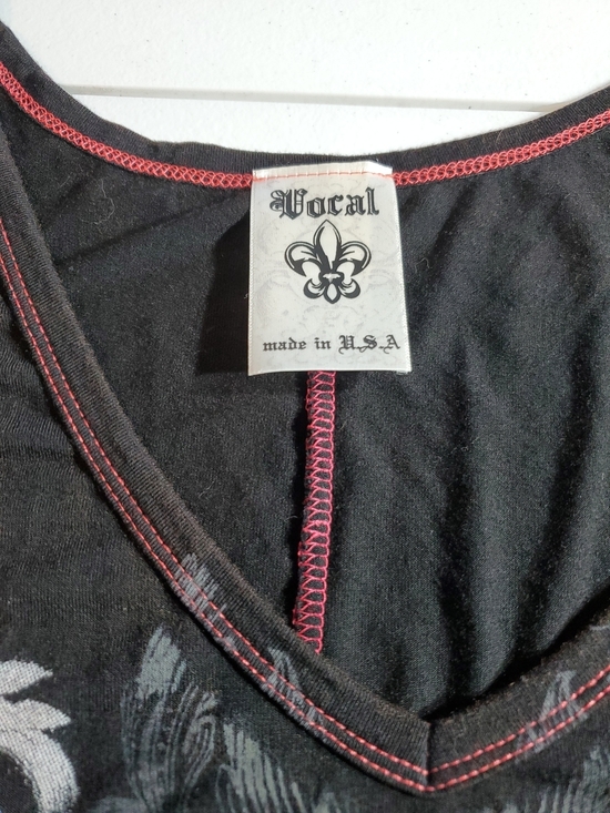 Vocal 3XL Whimsigoth Grunge Black & Tie Dye Pink Cross Tank Tunic Top - Picture 3 of 9